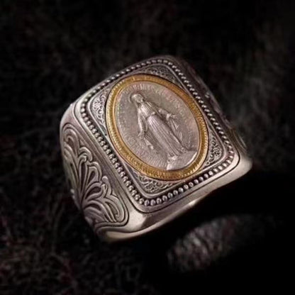 Vintage Art Belief Holy Brand Ring