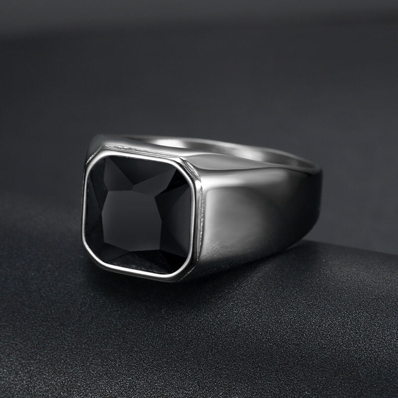 Simple Style Stainless Steel Jewel Ring