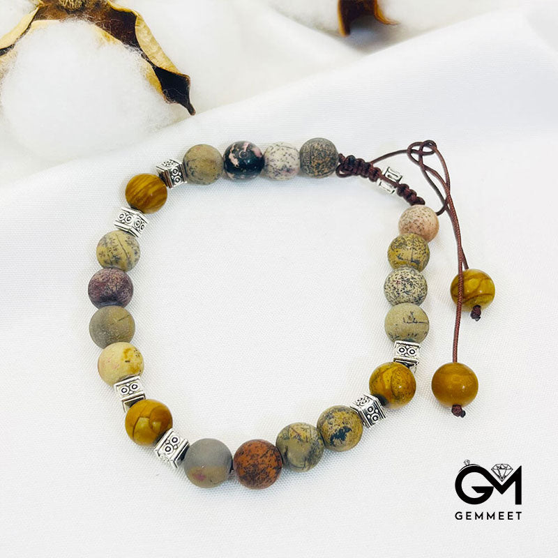 Simple Relieve Fatigue Jasper Bracelet