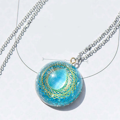 GUARDIAN OF LIGHT Aquamarine Orgone Necklace