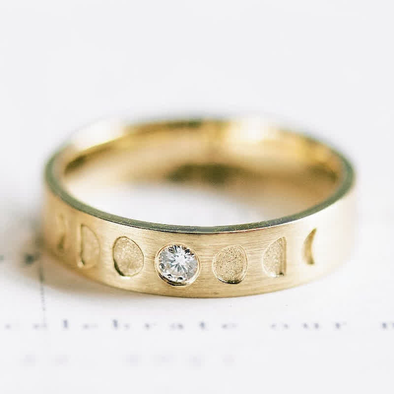 Moon Phase Couple Ring