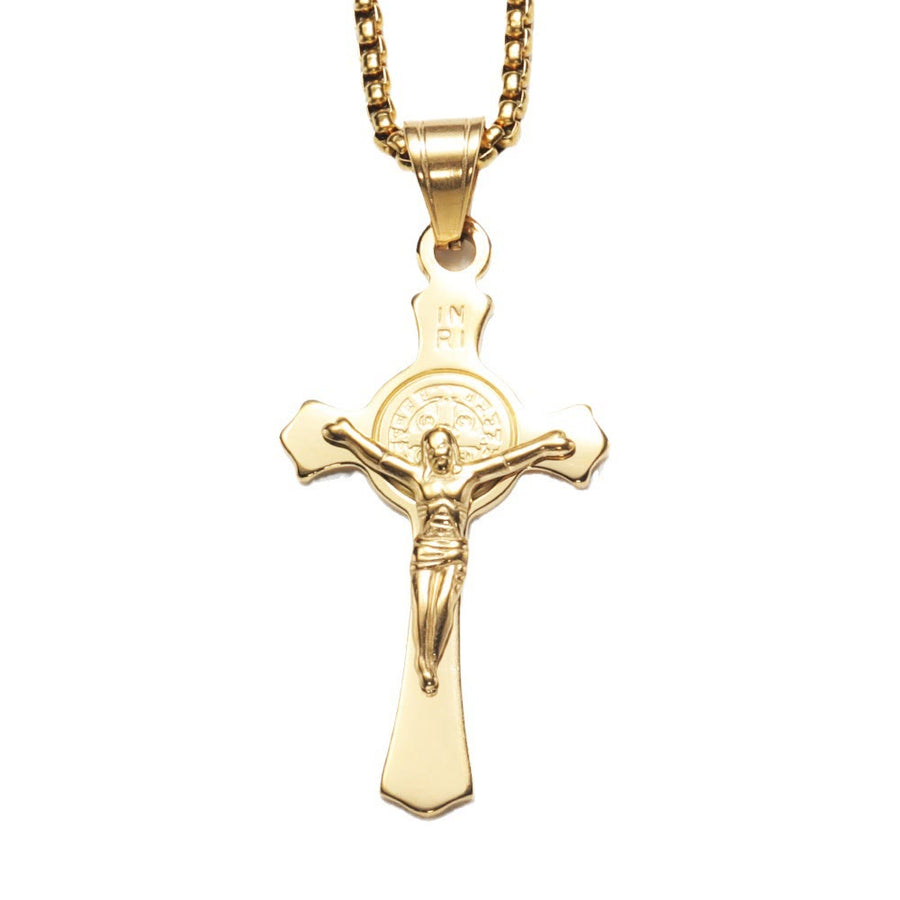 Men's Stainless Steel Christ Cross Necklace