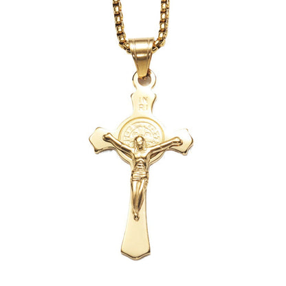 Men's Stainless Steel Christ Cross Necklace