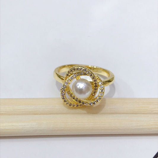 Simple Zircon Nail Opening Ring