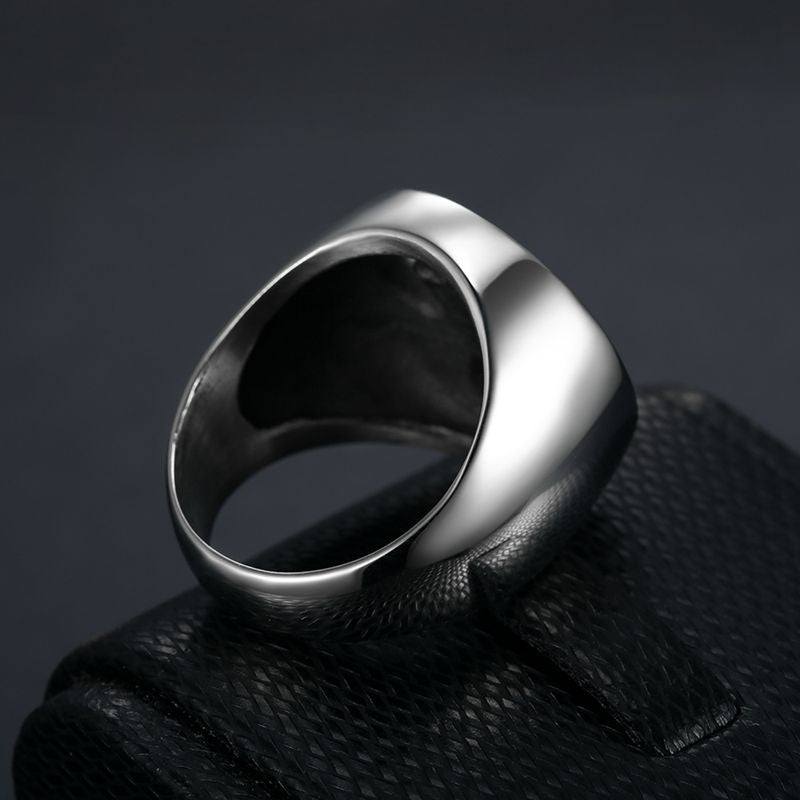 Hip Hop Hollow Out Stainless Steel Casting Concentric Knot Men's Ring