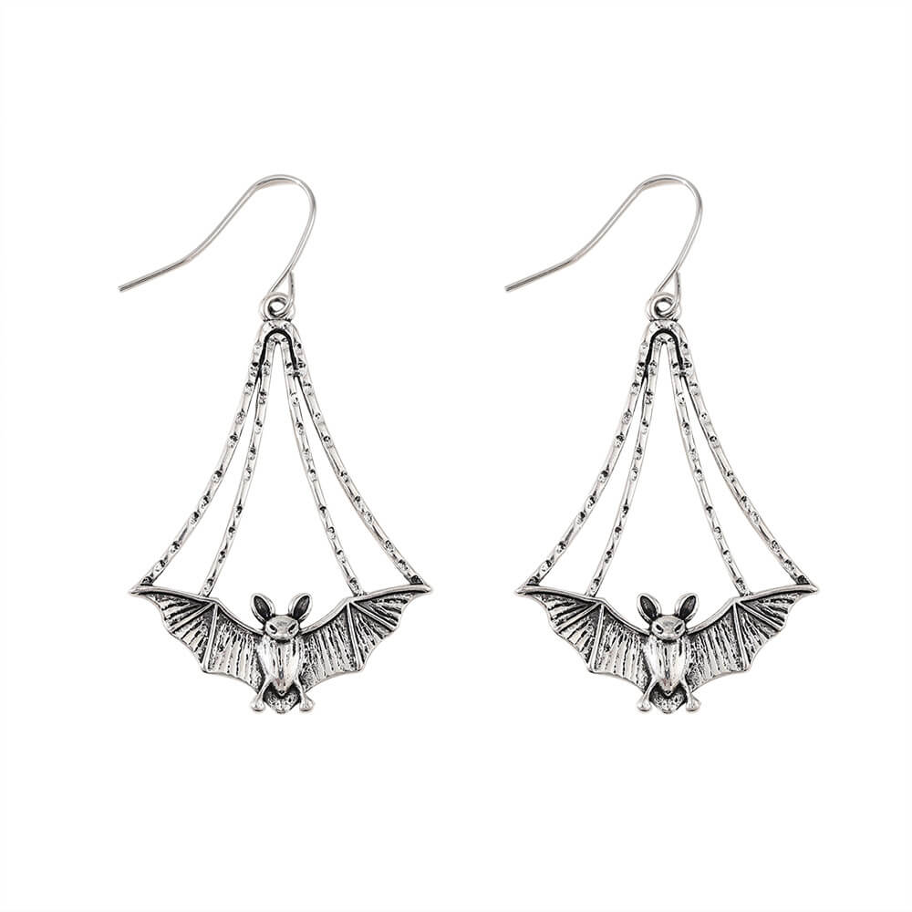 Halloween Retro Bat Personality Hip Hop Dark Style Design Earrings