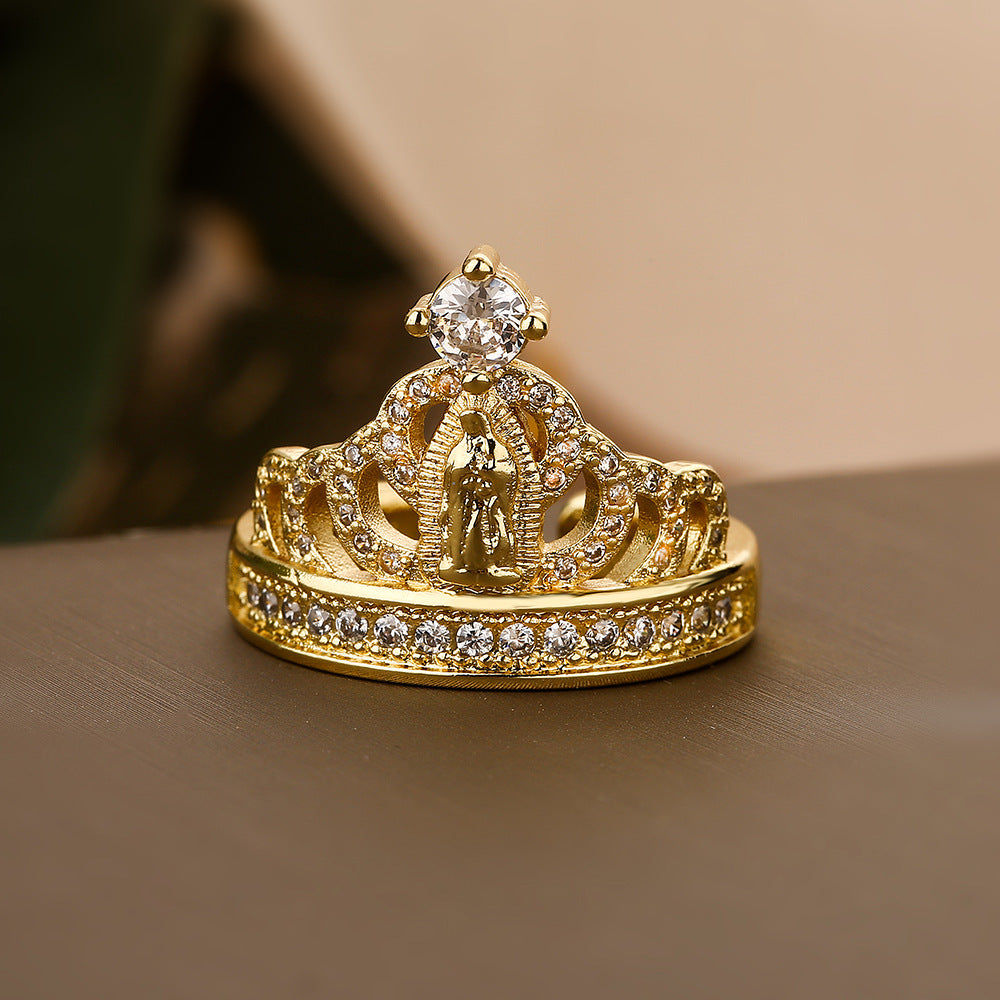 Crown Shape Full Stones Band Ring