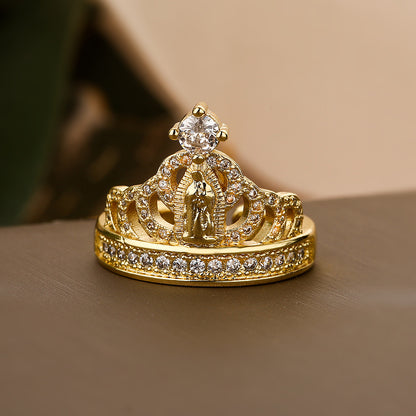 Crown Shape Full Stones Band Ring