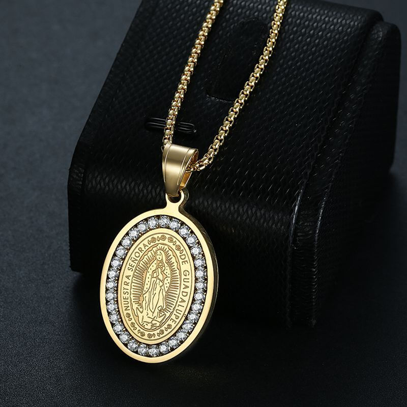 Hip Hop Jewelry Titanium Steel Gold Plated AAA Zircon Pendant