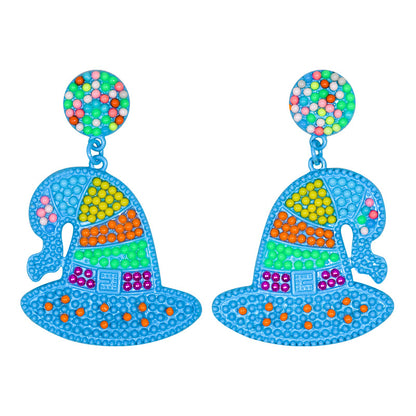 Halloween Cute Magic Hat Bead Earrings