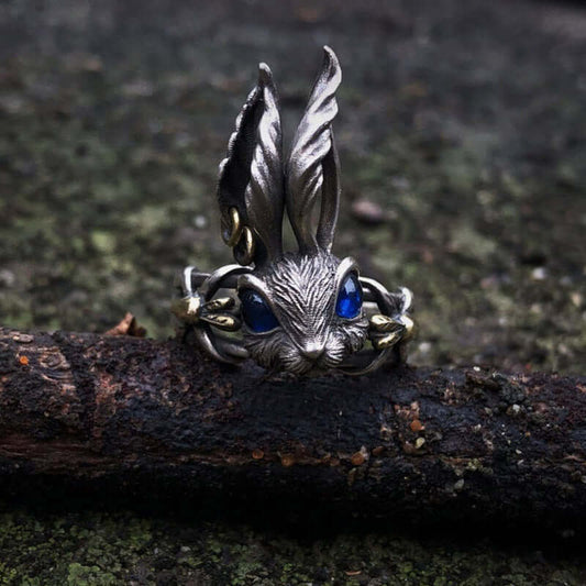 The Lolita Alice Rabbit Blue Sapphire Ring