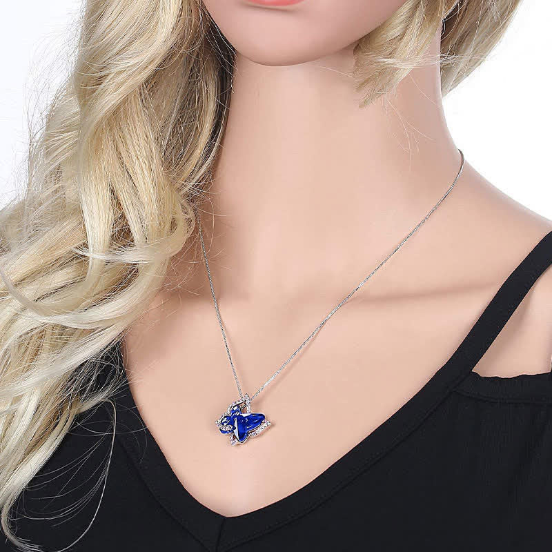 "Spread Your Wing" - Butterfly Birthstone Crystal Necklace