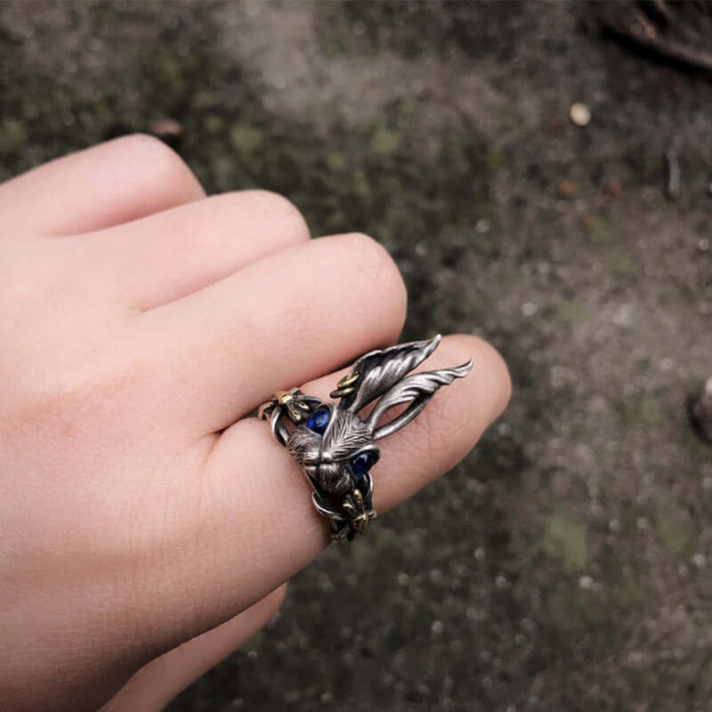 The Lolita Alice Rabbit Blue Sapphire Ring