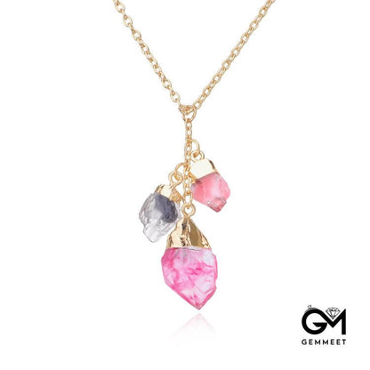 Colorful Crystal Pendant Necklace