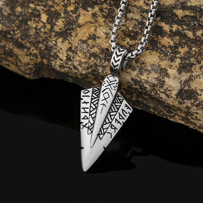 Spearhead Gunny Viking Arrow Necklace