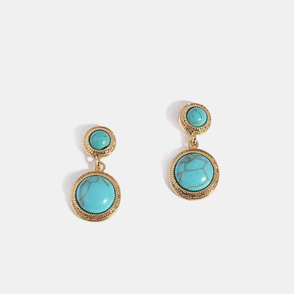 Natural Turquoise Protection Earrings