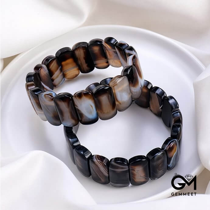 Sardonyx Rectangular Beads Bracelet