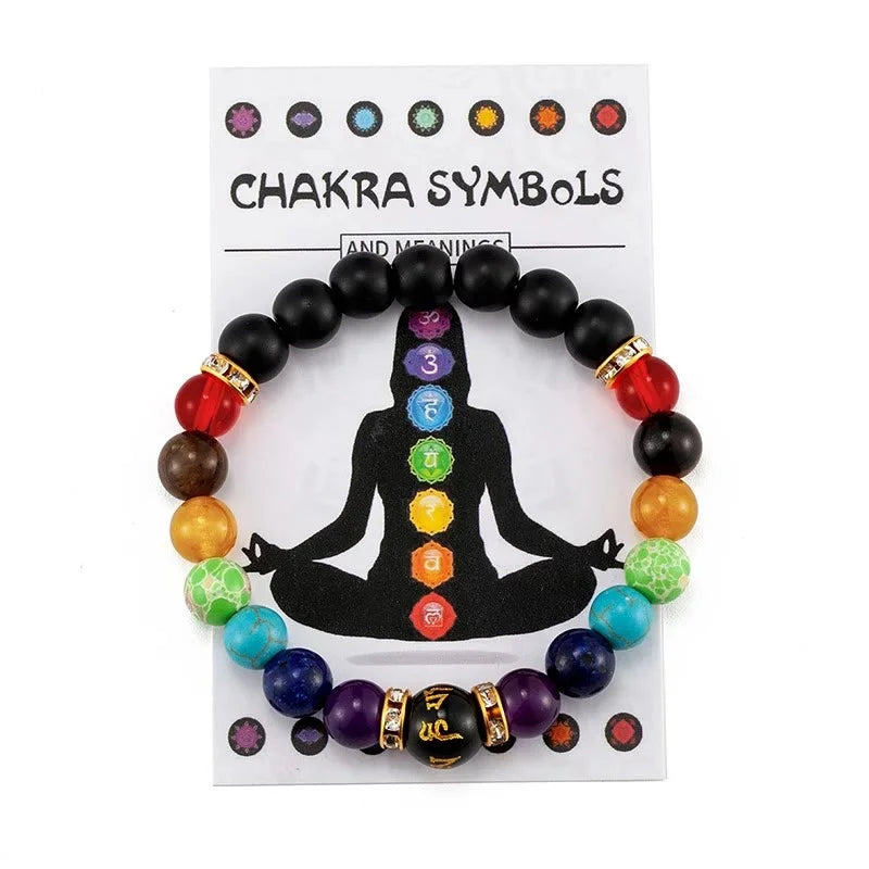 Anxiety Relief Natural Crystal Healing Chakra Bracelet