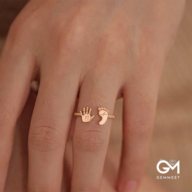 For Mother-You Are Going To Make A Wonderful MAMA BABY Palm And Feet Ring