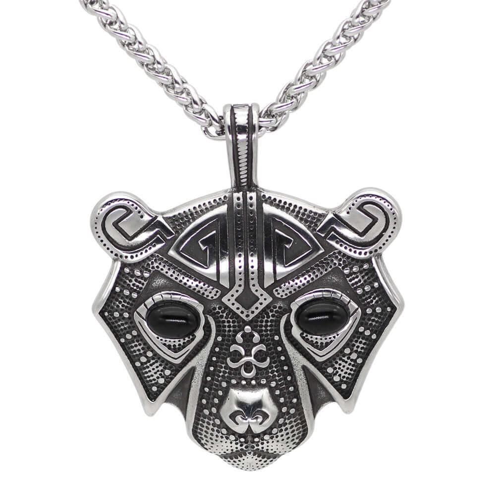 Retro Viking  Sacred Bear Necklace