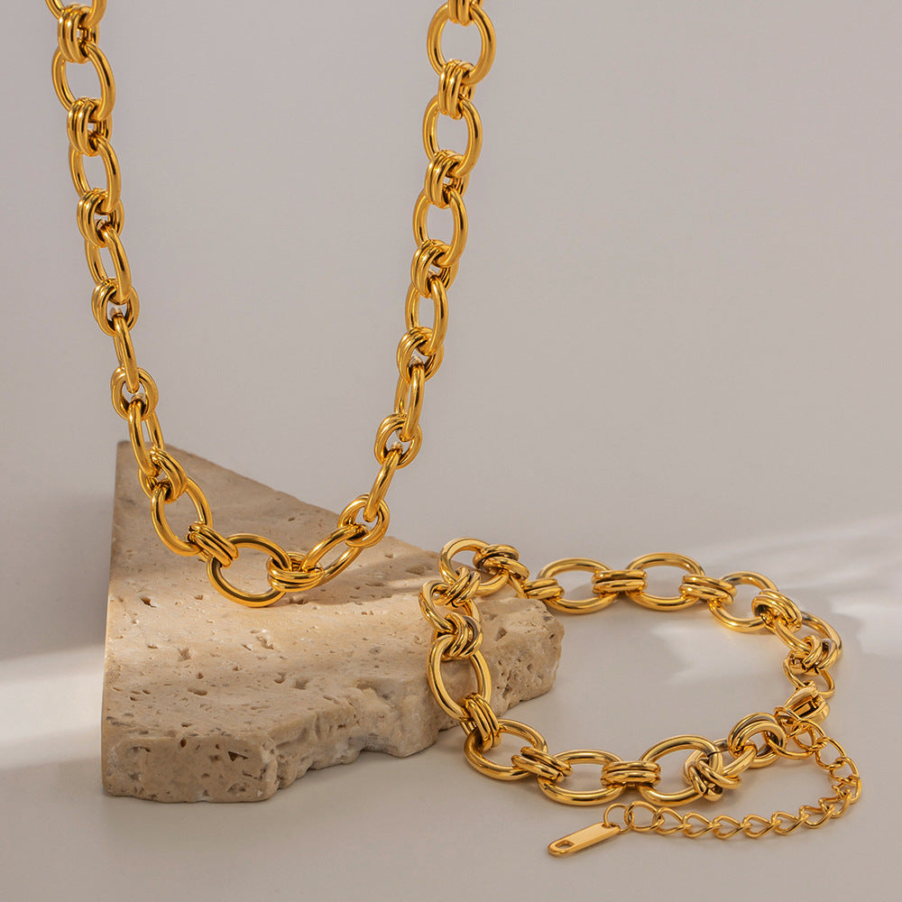 Double Link Iron Chain Bracelet