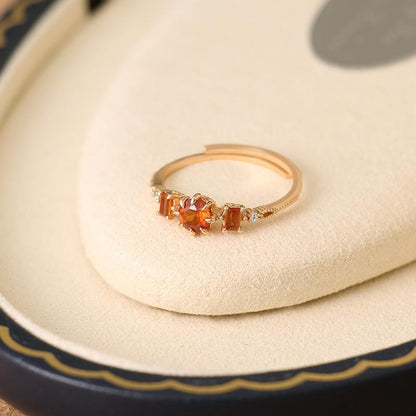 Vintage Garnet Open Ring