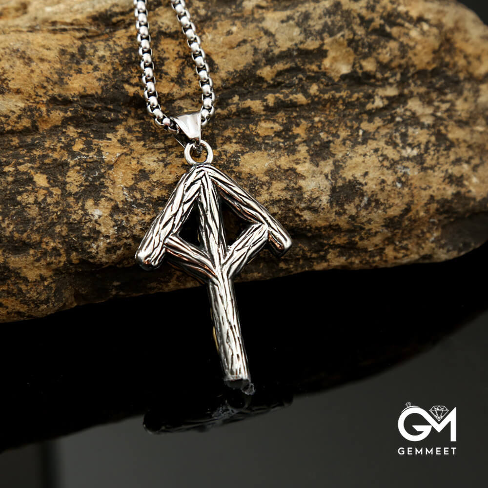 Viking Rune Titanium Steel Necklace