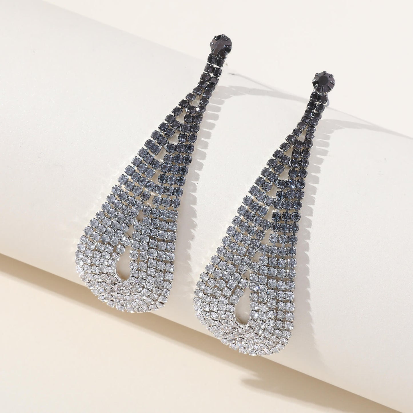 Christmas Series Inlaid Zircon Exaggerated Long Earrings