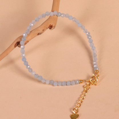 Aquamarine Crystal Simple Bracelet