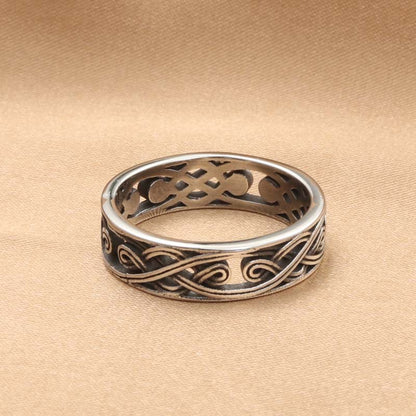 Hollow Pattern Retro Trendy Men's Ring