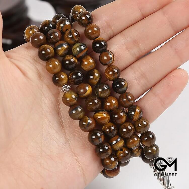 Tiger Eye 33pcs 99pcs Muslim Prayer Rosary Bracelet