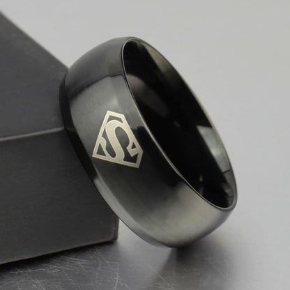 Superman Logo Titanium Steel Ring