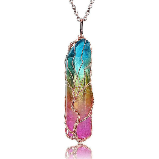 Colorful Stone Chakra Orgone Necklace