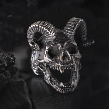 Sheephead Titanium Steel Skull Ring for Men