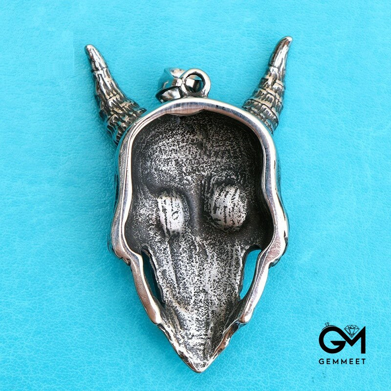 Cross Ram Head Alloy Pendant Necklace