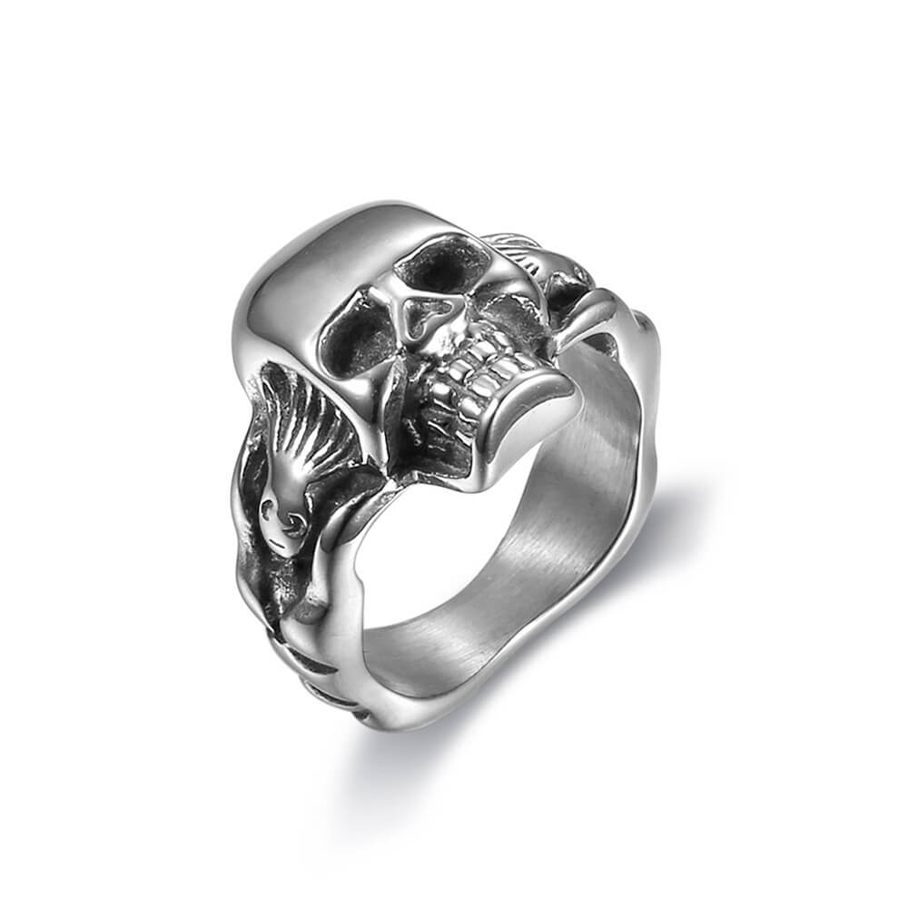 Stainless Steel Women's Skull Ring