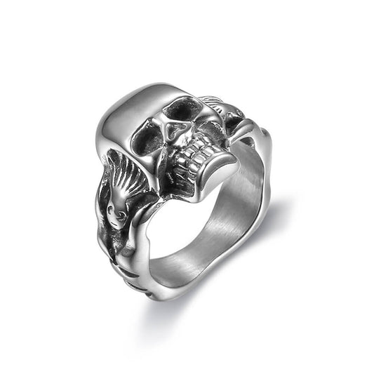 Stainless Steel Women's Skull Ring