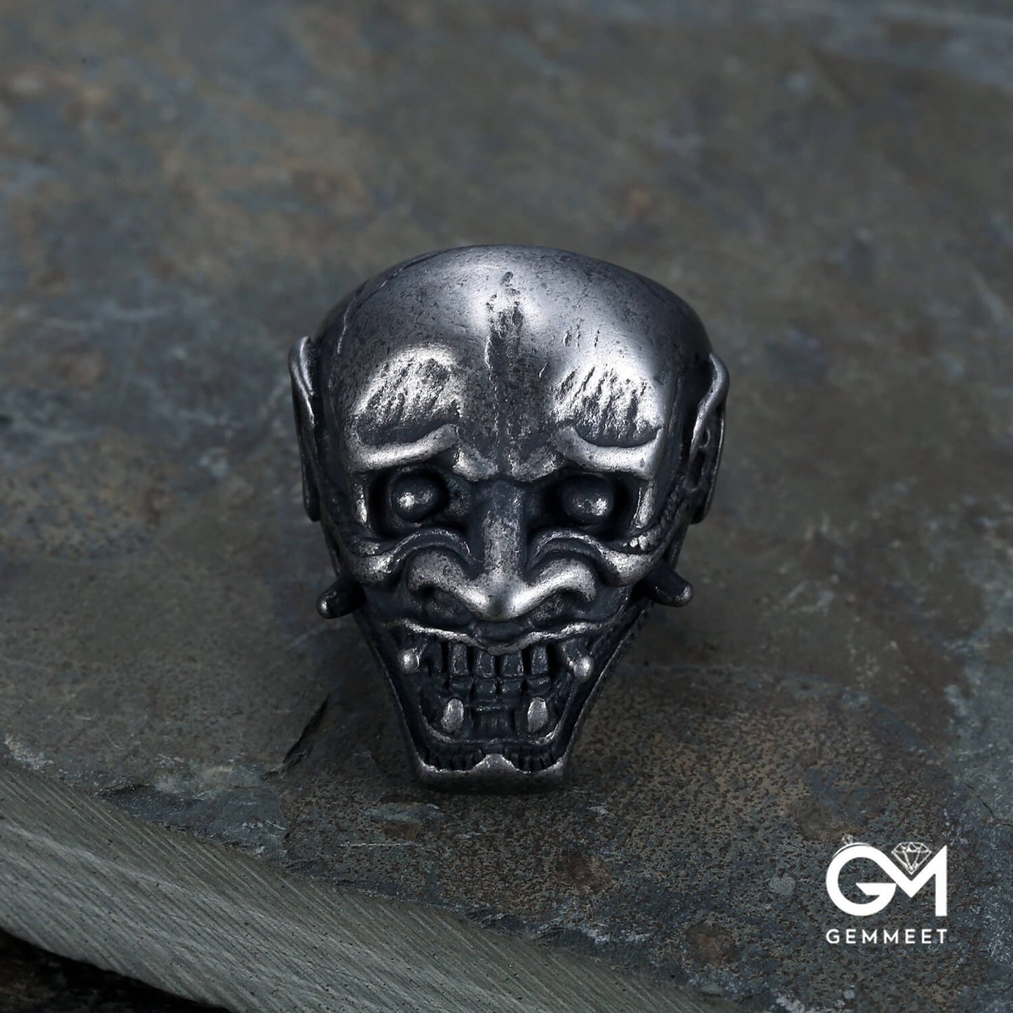 Titanium Steel Men's Skull Vintage Unique Ring