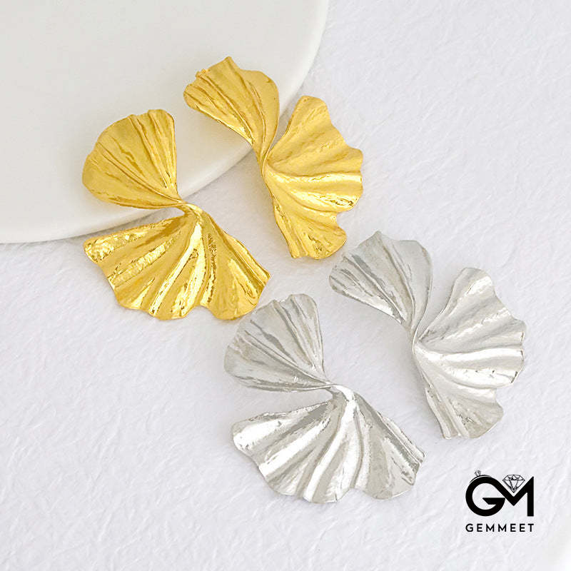 Fashion Temperament Simple Design Sense Ginkgo Leaf Earrings