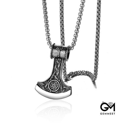 Stainless Steel Nordic Viking Rune Lettering Necklace