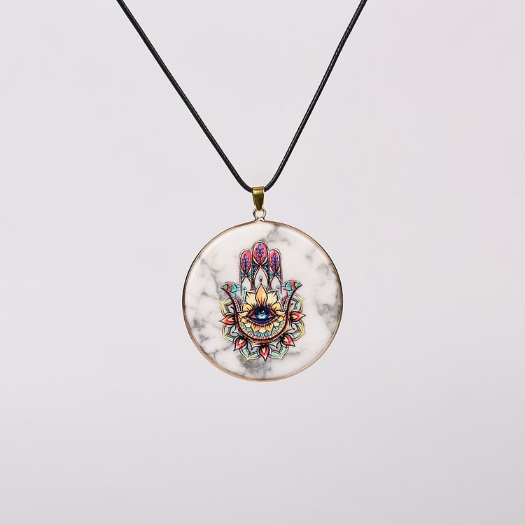 Crystal Hamsa Chakra Tree Of Life Necklace