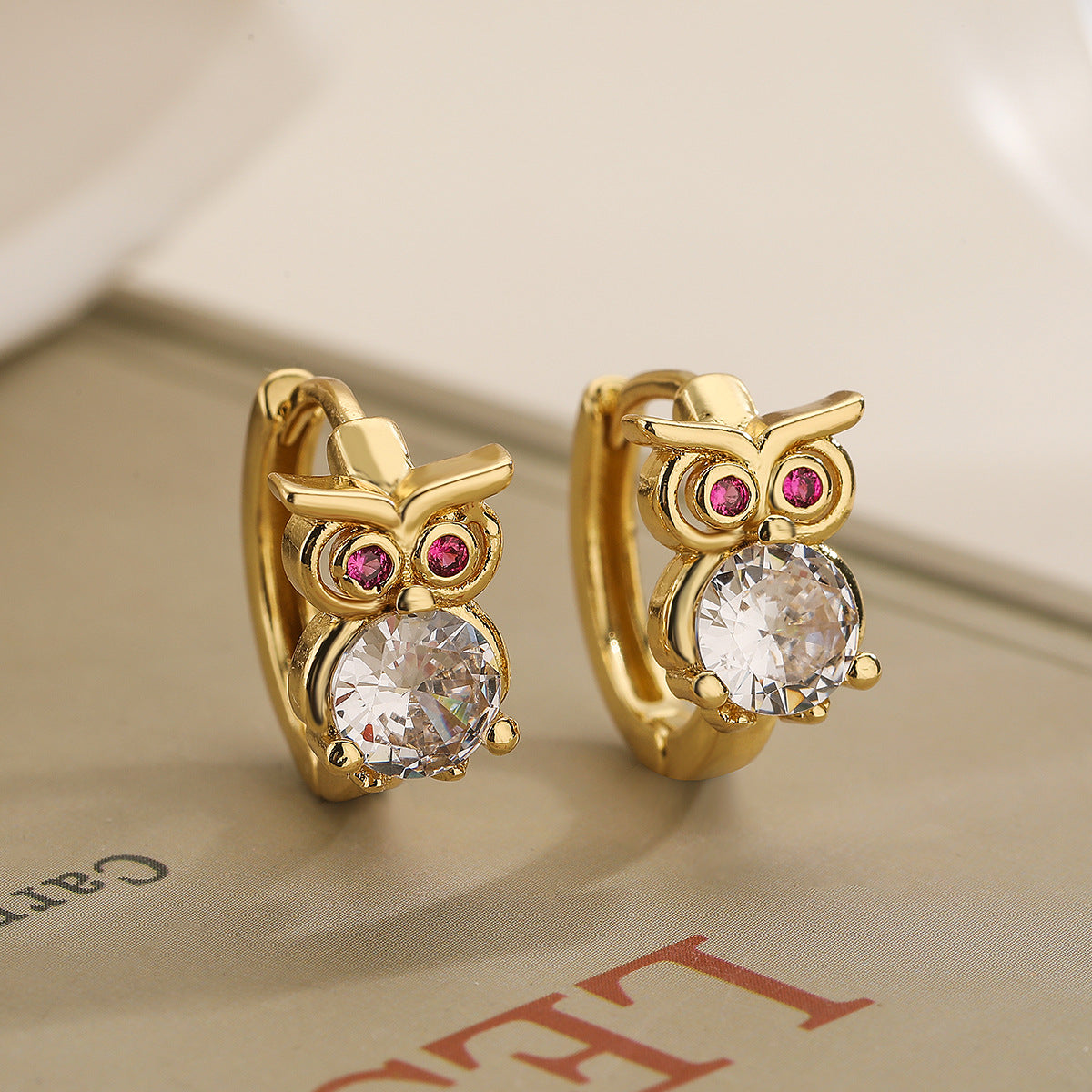 Cute Owl & Snake Hoop Earrings