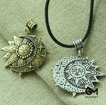 Solar and Celestial Mandala Flower Necklace