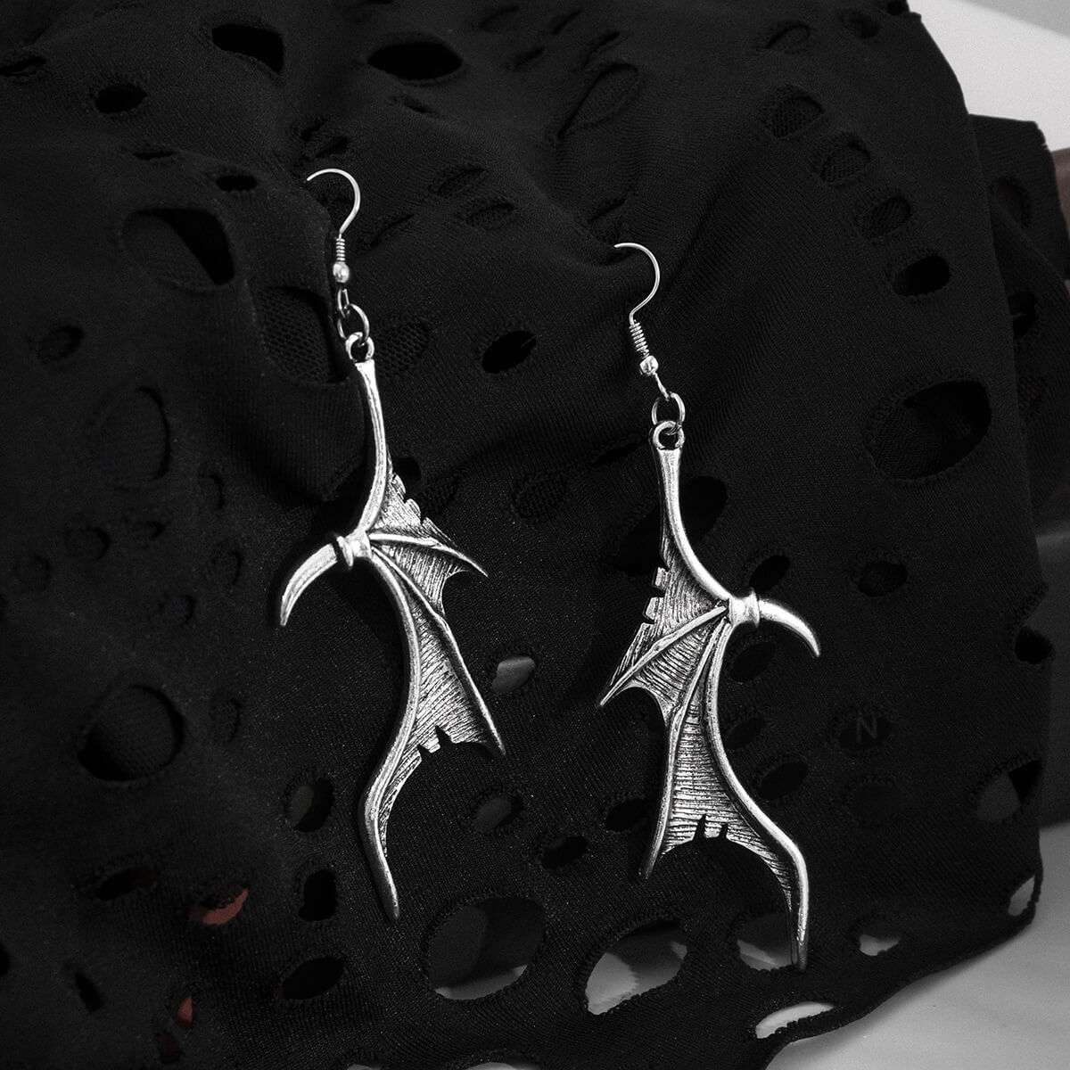 Halloween Party Animal Earrings Creative Personality Devil Dragon Wings Sweet Cool Earrings