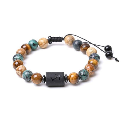 Tiger Eye Picture Jasper Zodiac Bracele