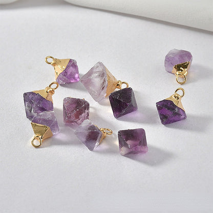 Natural Amethyst Fluorite Gemstone Necklace