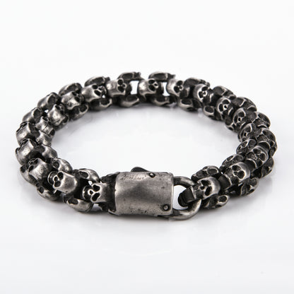 Halloween Vintage Titanium Steel Skull Bracelet