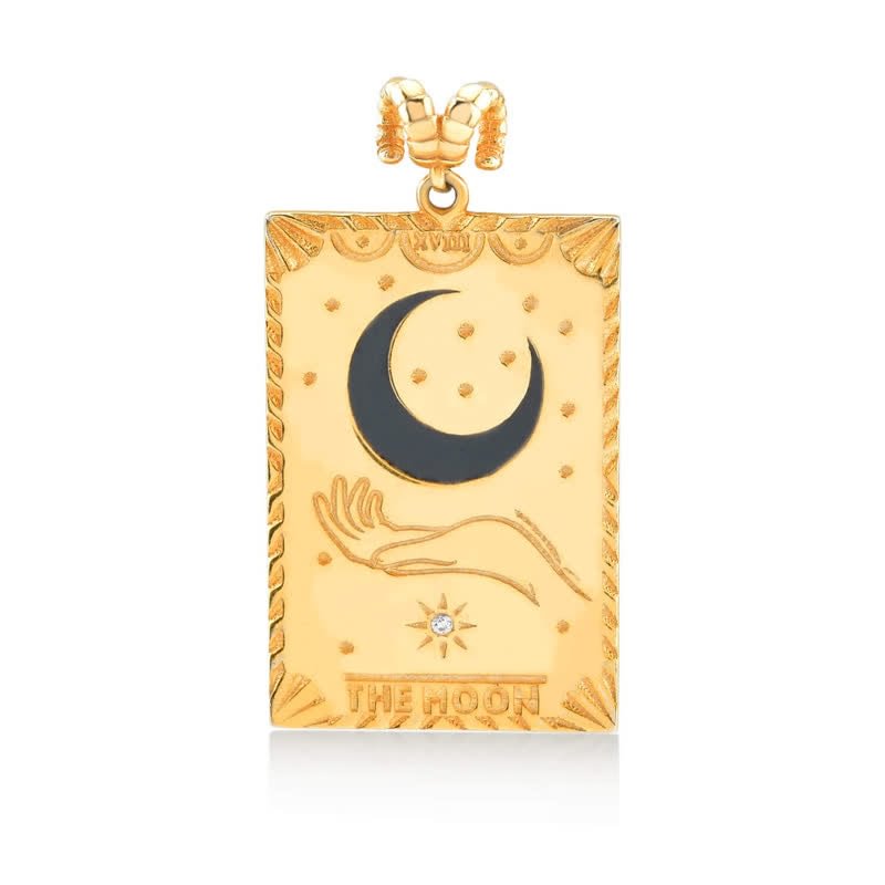 Moon Star Tarot Card Necklace