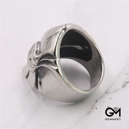 Retro Spartan Warrior Helmet Mask Skull Ring