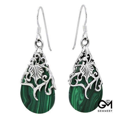 Malachite Turquoise Earrings